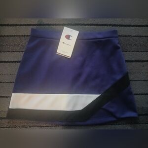 NWT Champion Cheer Mini Skirt Purple Black White Size Small